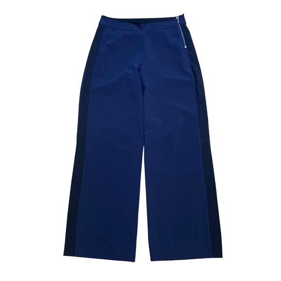 Athleta Womens Navy Side-Zip Wide-Leg Pants Size 4 - Picture 1 of 9